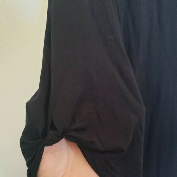 Torrid Assymetrical Knotted Tunic Black Size 0X - Picture 6 of 6